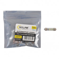 LED автолампа SOLAR 12V SV8.5 T11x36mm 6smd 3528 white 10шт (LS275_P)