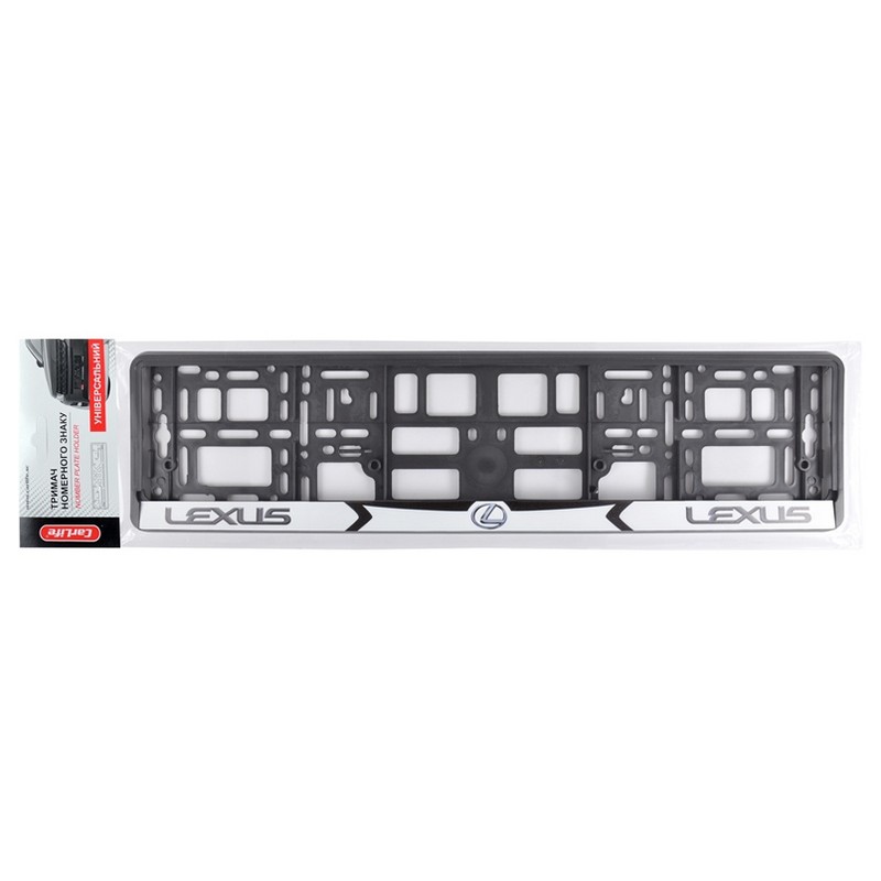 Рамка Lexus чорний+білий CarLife метал (NH031)
