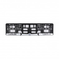 Рамка Lexus чорний+білий CarLife метал (NH031)