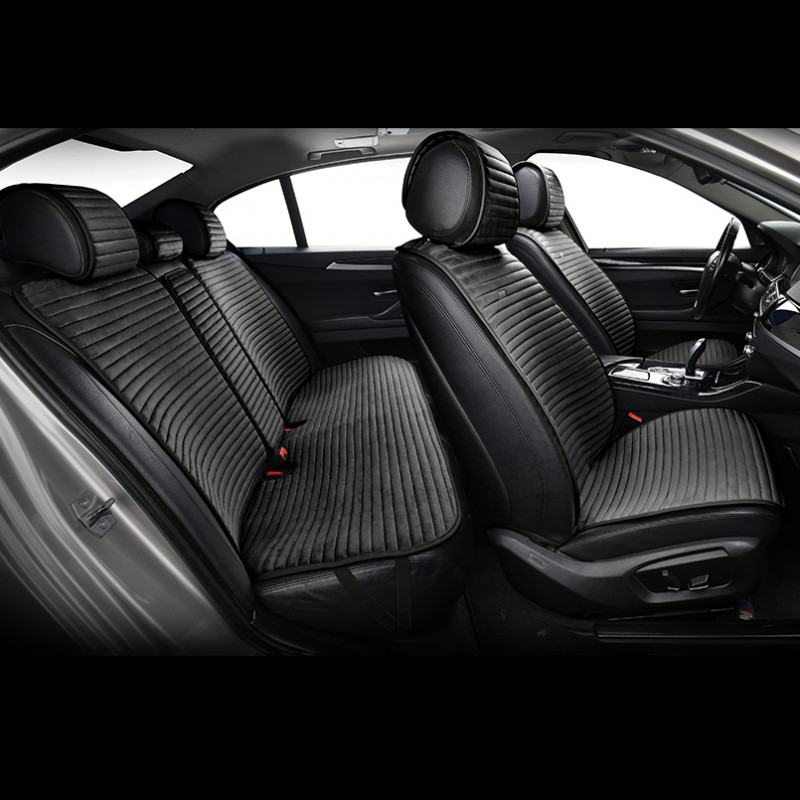 Накидки на сидіння авто передні та задні преміум класу Beltex Barcelona авточохли велюр універсальні чорний (BX83100)