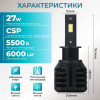 Светодиодные лампы Н3 для авто Carlamp Night Vision Gen 3 Led автолампы 5500K 6000 Lm (NVG3H3)