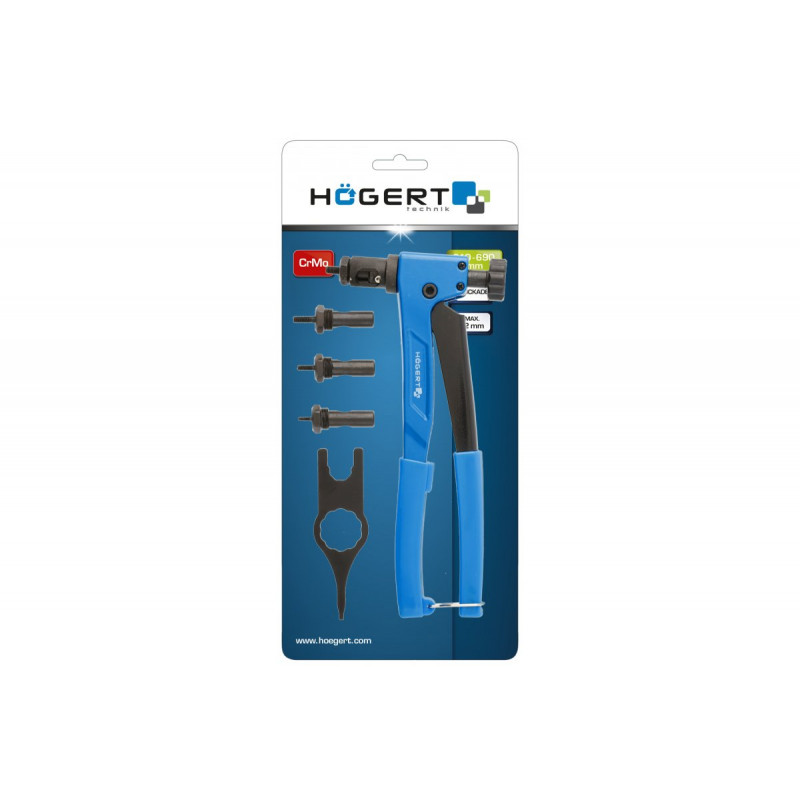Заклепник ручний для різьбових заклепок M3-M6 Hogert (HT2C180)