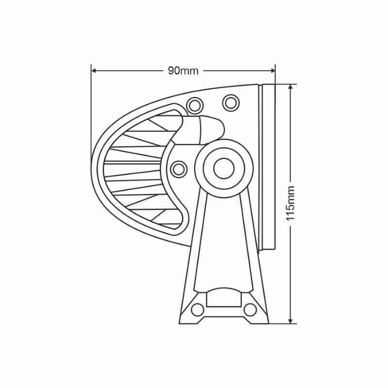 Додаткова фара панель на авто прямокутна Combo комбінований білий колір світіння 11200Lm Brevia (60400CX1)