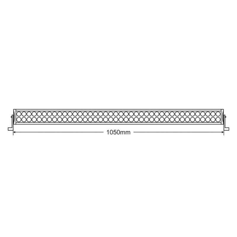 Додаткова фара панель на авто прямокутна Spot спрямований білий колір світіння 22400Lm Brevia (60800SX1)