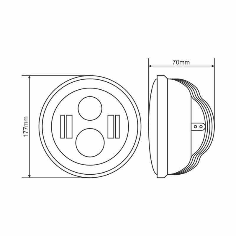 Додаткова фара на авто кругла білий колір світіння 6000Lm Brevia (60160HLX1)