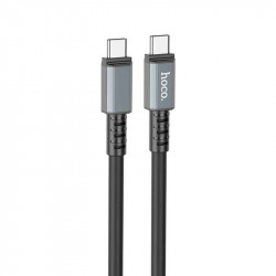 Кабель для передачи данных Type-C to Type-C и зарядки Hoco Strength 1м 60Вт 3А черный (x85-t/t)