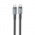 Кабель для передачи данных Type-C to Type-C и зарядки Hoco Strength 1м 60Вт 3А черный (x85-t/t)