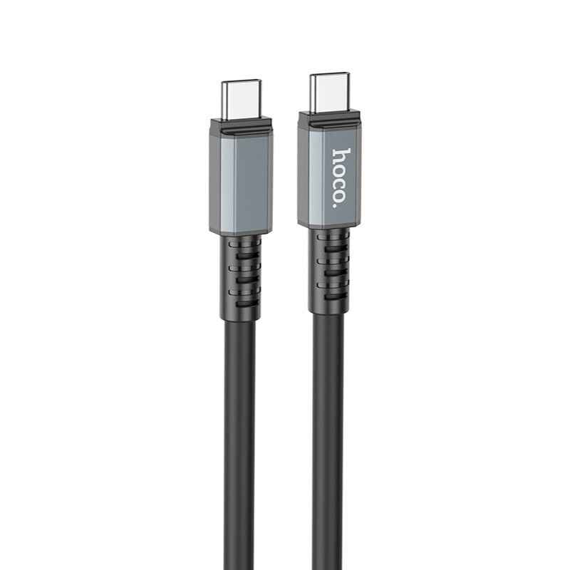 Кабель для передачи данных Type-C to Type-C и зарядки Hoco Strength 1м 60Вт 3А черный (x85-t/t)