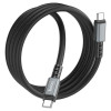 Кабель для передачи данных Type-C to Type-C и зарядки Hoco Strength 1м 60Вт 3А черный (x85-t/t)