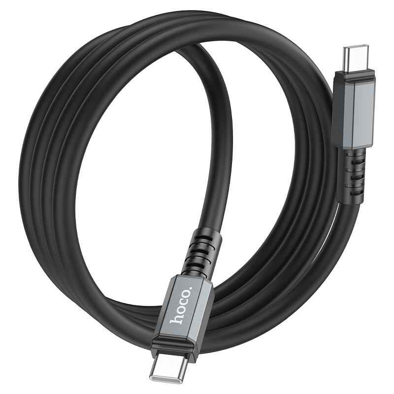 Кабель для передачи данных Type-C to Type-C и зарядки Hoco Strength 1м 60Вт 3А черный (x85-t/t)