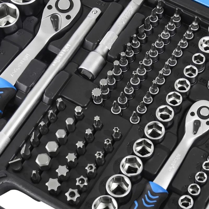 Набір інструментів 1/2″ 1/4″ 3/8″ 176шт 72Т CrV Molder у кейсі (MT60176)