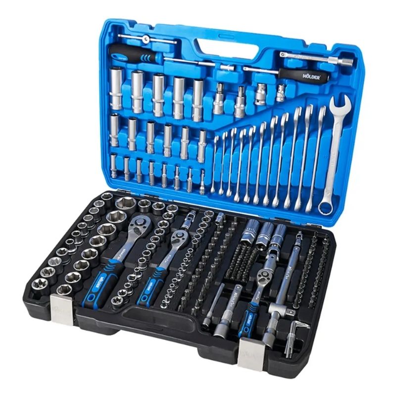 Набір інструментів 1/2″ 1/4″ 3/8″ 219шт 72Т CrV Molder у кейсі (MT60219)