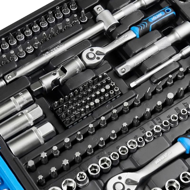 Набір інструментів 1/2″ 1/4″ 3/8″ 219шт 72Т CrV Molder у кейсі (MT60219)