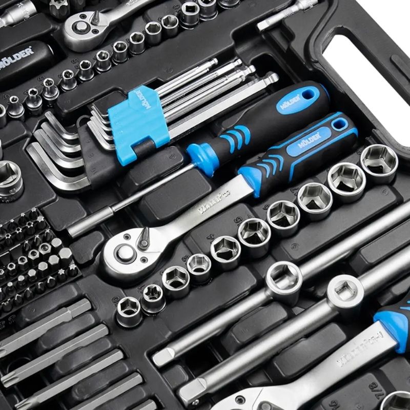 Набір інструментів 1/2″ 1/4″ 3/8″ 233шт 72Т CrV Molder у кейсі (MT60233)