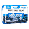 Набір інструментів 1/2″ 1/4″ 3/8″ 233шт 72Т CrV Molder у кейсі (MT60233)