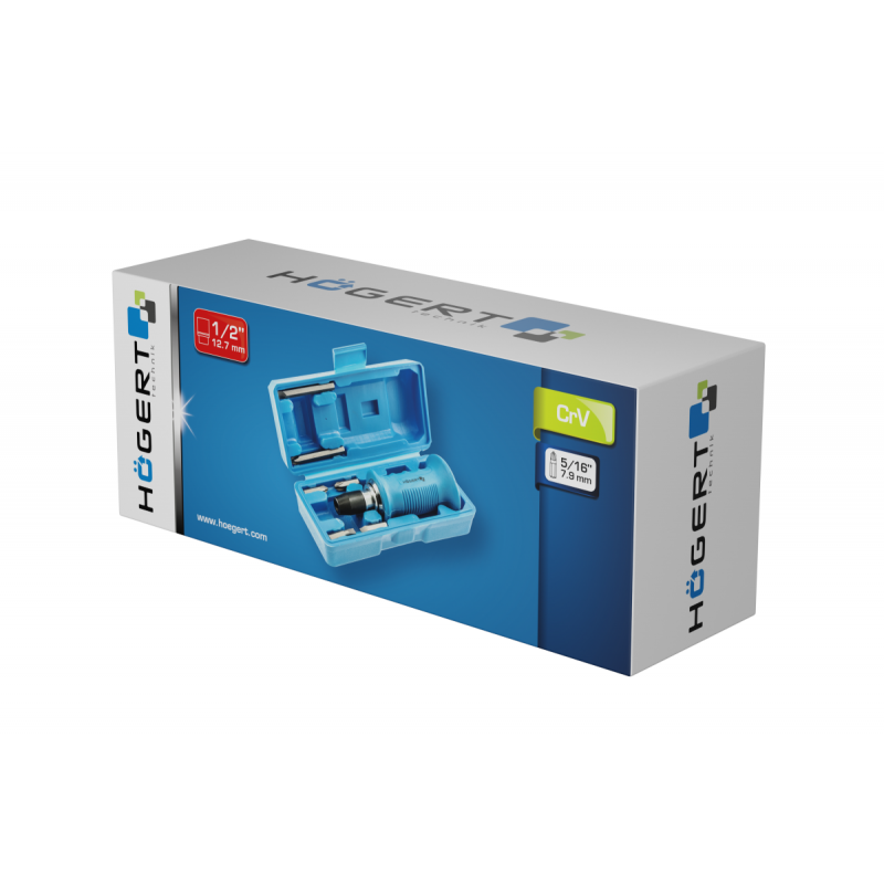 Викрутка ударна з бітами Hogert CrV реверсивна з магнітним захопленням PH SL (HT1S077)