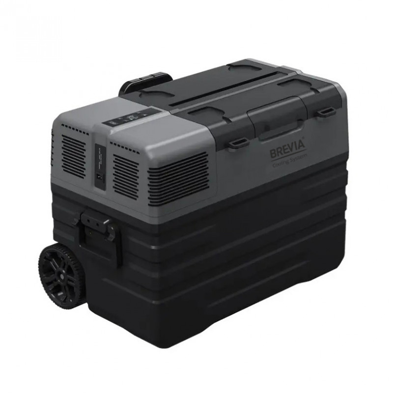 Автохолодильник компресорний 42л BREVIA холодильник на колесах пластиковий 12/24В 220В Чорний (22770)