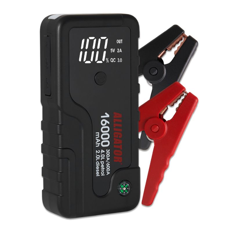 Пусковий пристрій Alligator 12В 300-600A з функцією Power Bank 16000mAh (JS841)