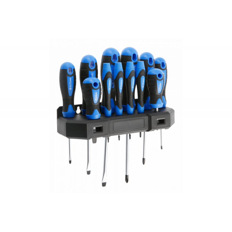 Набір викруток 12шт сталь S2 Hogert з магнітним захватом PH SL (HT1S097)