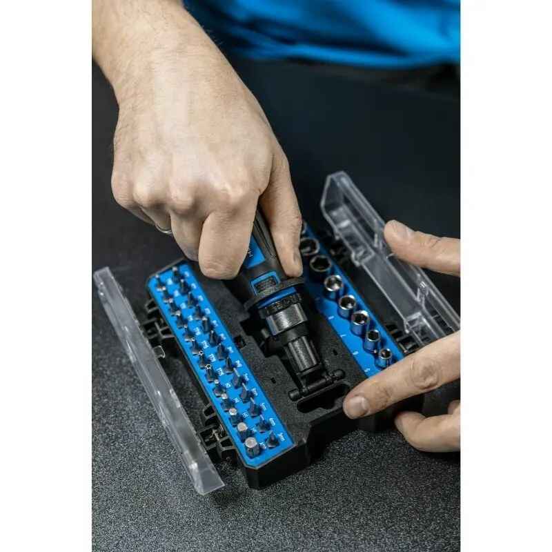 Отвертка реверсивная с битами 36шт Hogert сталь S2 с магнитным захватом PH PZ SL Torx Hex (HT1S101)