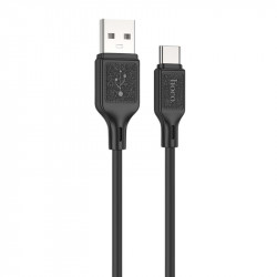 Кабель для зарядки и синхронизации Type-C 1м 3А Hoco X90 силикон черный (X90-t)