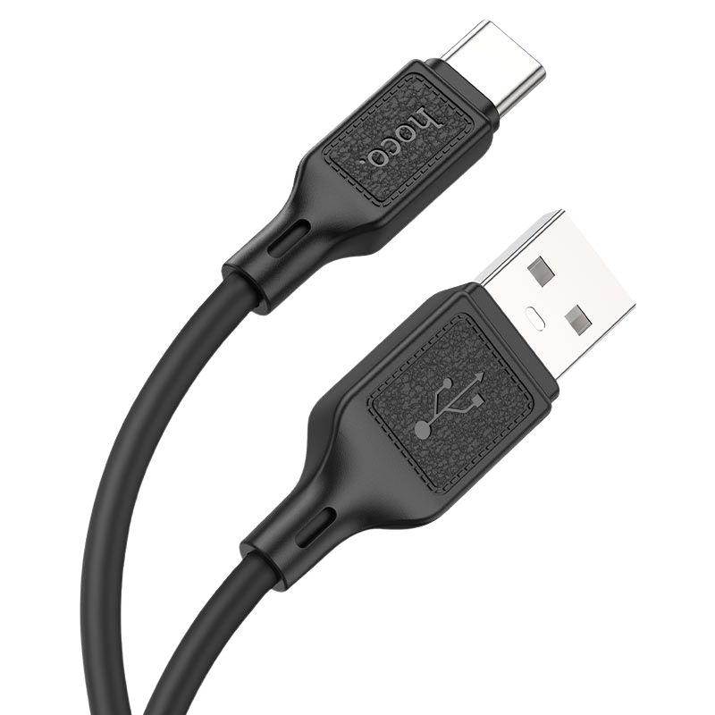 Кабель для зарядки и синхронизации Type-C 1м 3А Hoco X90 силикон черный (X90-t)