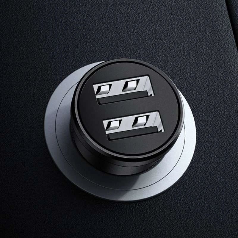Автомобільний зарядний пристрій 2.4A Usams Dual USB Mini Car Charger (CC114TC01)