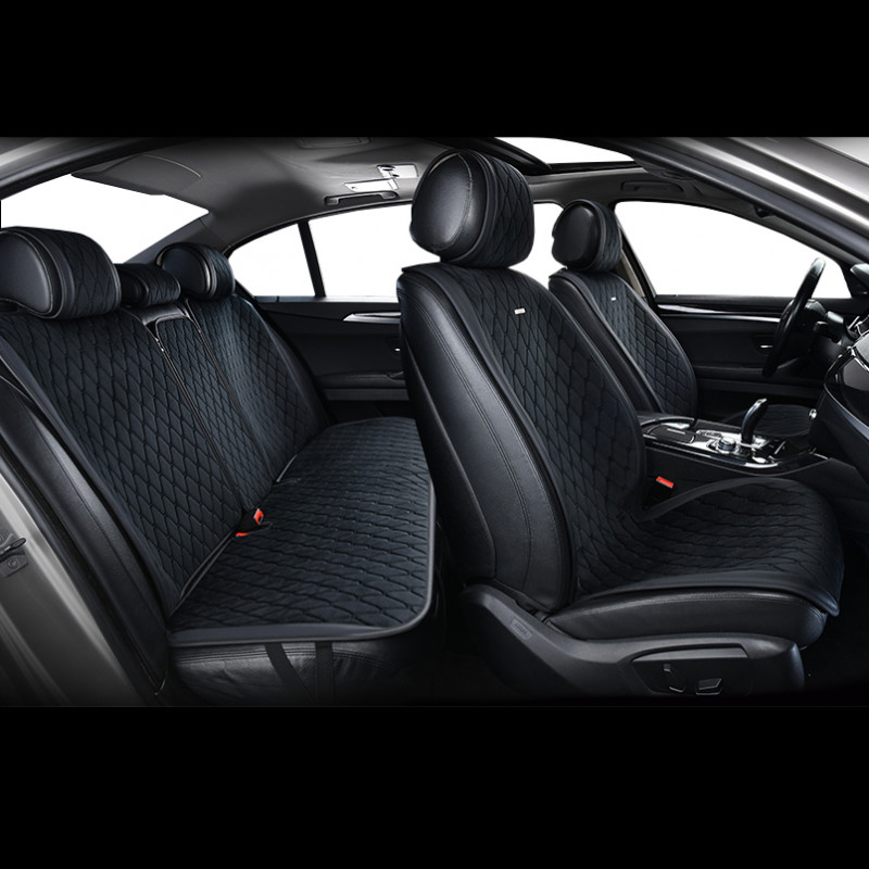 Накидки на сидіння авто преміум передні та задні преміум класу Beltex New York комплект чорний (BX84100)