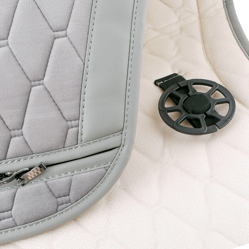 Накидки на сидіння авто передні 2+2 преміум класу Beltex York авточохли універсальні комплект сірий (BX84250)