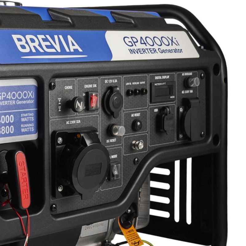 Генератор бензиновий інверторний 4,0 кВт BREVIA з системою AVR 230В чиста синусоїда (GP4000Xi)