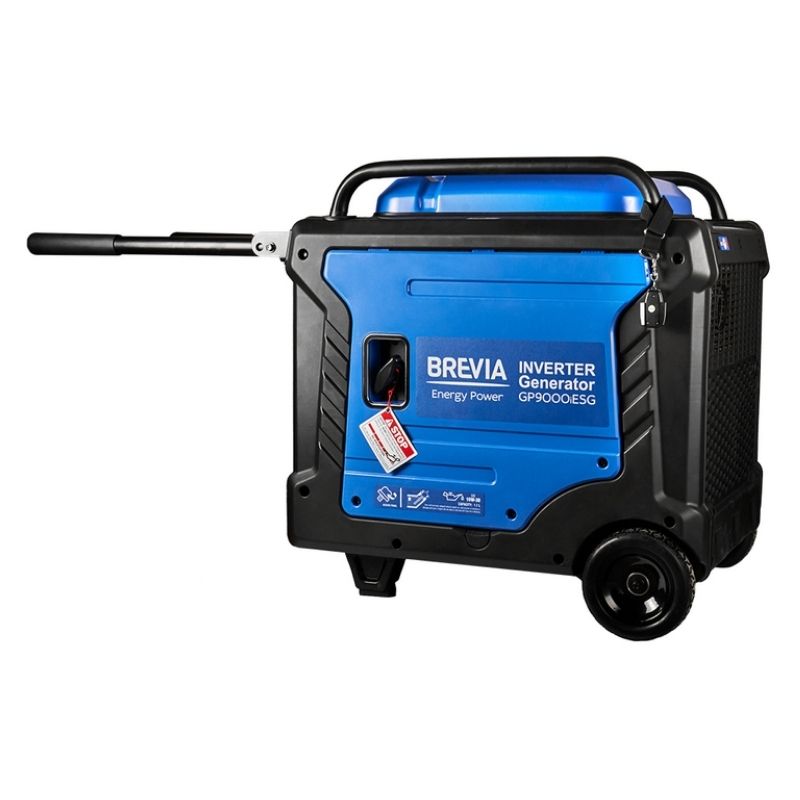 Генератор газобензиновий інверторний 8,0 кВт BREVIA DUAL FUEL гібридний з електростартером з системою AVR 230В чиста синусоїда (GP9000iESG)