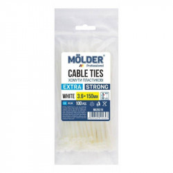 Хомуты пластиковые 3.6х150мм MOLDER белые 100 шт (MA26315)