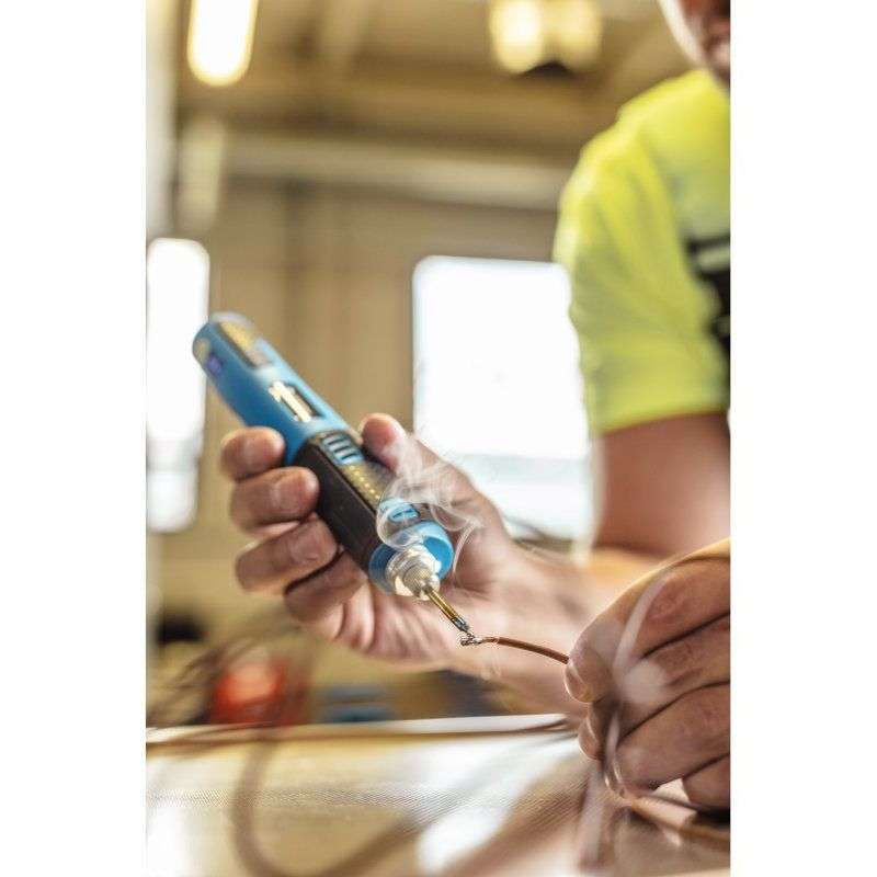 Паяльник акумуляторний 1500мАч 450°C Hogert Li-Ion 50Гц зі знімним жалом та індикатором живлення (HT2C315)