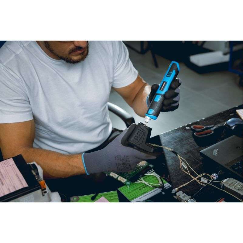 Паяльник акумуляторний 1500мАч 450°C Hogert Li-Ion 50Гц зі знімним жалом та індикатором живлення (HT2C315)