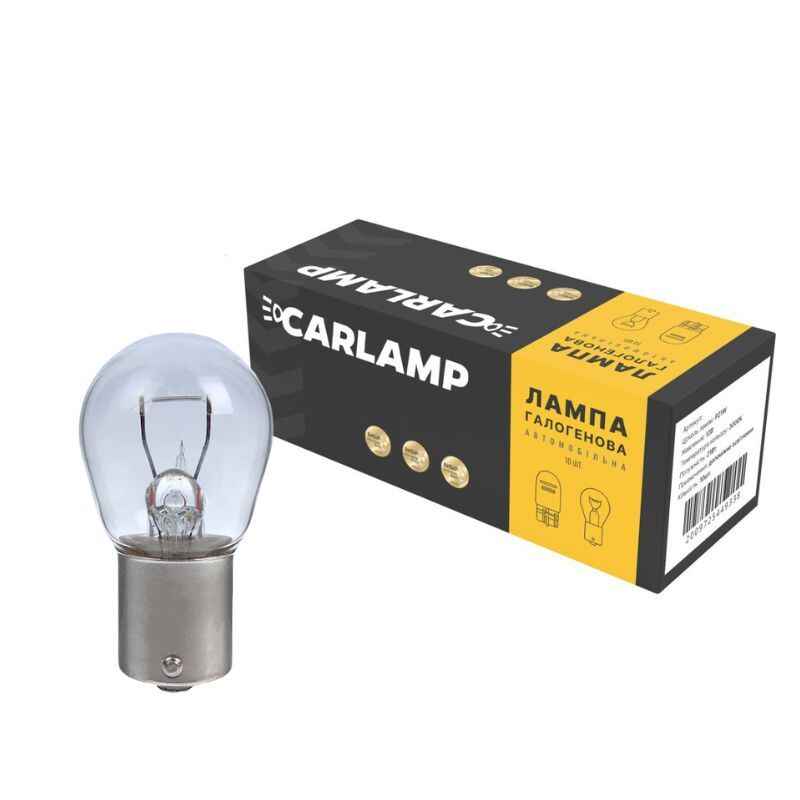 Лампи галогенні P21W 12V Carlamp білі 10 штук (одна упаковка) (CL1231)