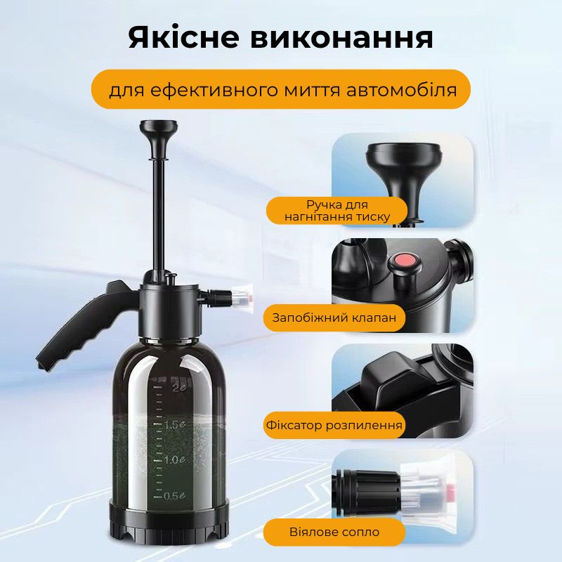 Розпилювач помповий 2 л Gearo для миття авто (GE5101)