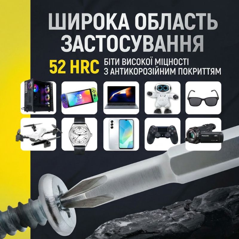 Отвертка с комплектом насадок для точных работ Gearo 24в1 52HRC серый (GE2101)
