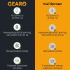 Пылесос автомобильный аккумуляторный 100Вт Gearo 4в1 20000PA  6000мАч 7 насадок серый (GE0121)