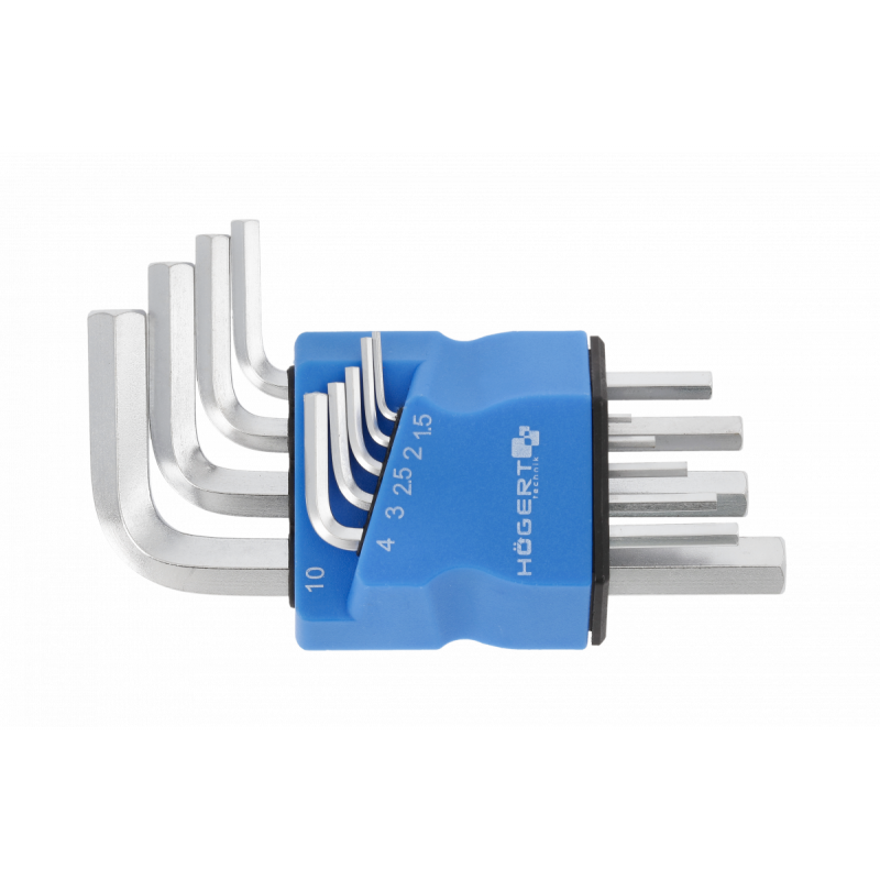 Набір ключів Г-подібних Hogert 1,5-10 мм S2 9 шт (HT1W820)