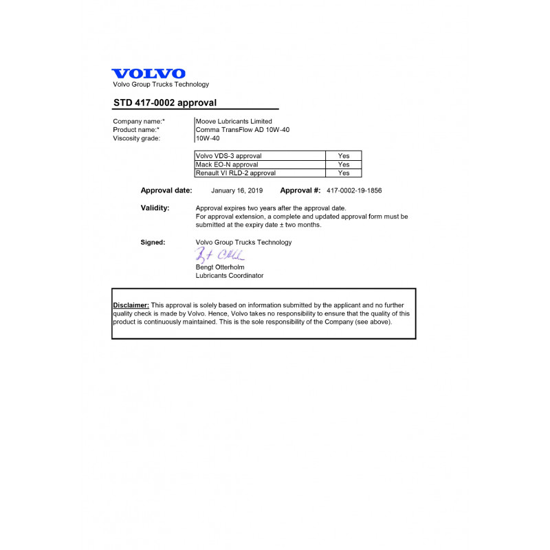 Моторна олива Comma TRANSFLOW AD 10W-40 API CI-4; ACEA A3/B4/E7 20л (TFAD20L)