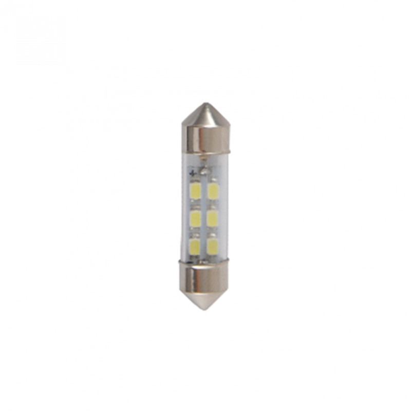 LED автолампа Solar 24V SV8.5 T11x36mm 6smd 3528 white 10шт (LS363_P)