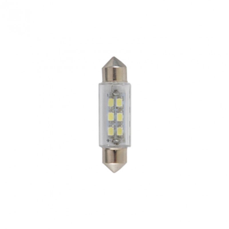 LED автолампа Solar 24V SV8.5 T11x39mm 6smd 3528 white 10шт (LS364_P)