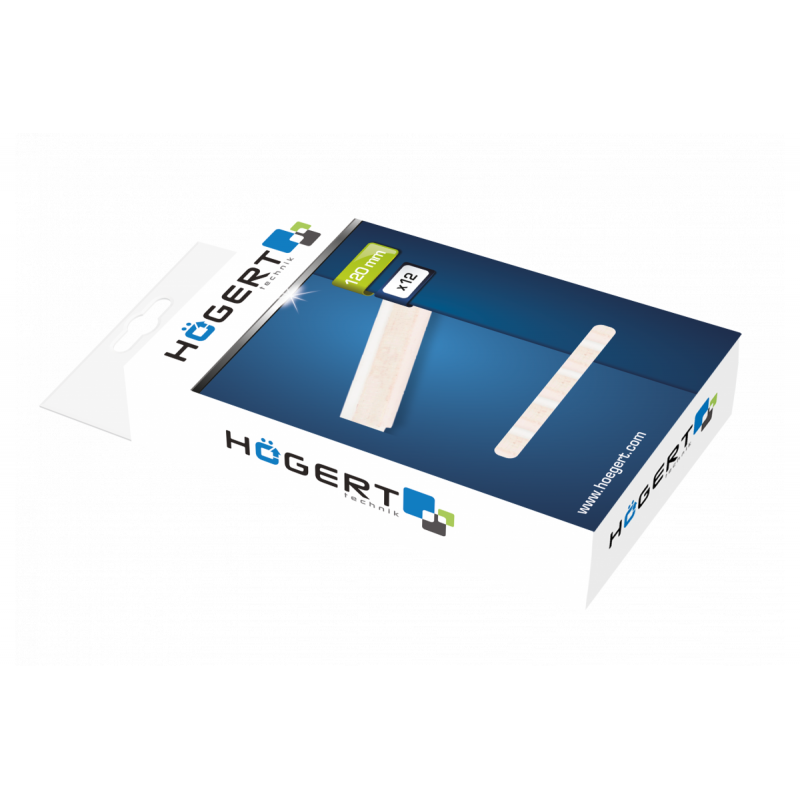 Крейда технічна біла 120мм 12 шт Hogert (HT3B777)