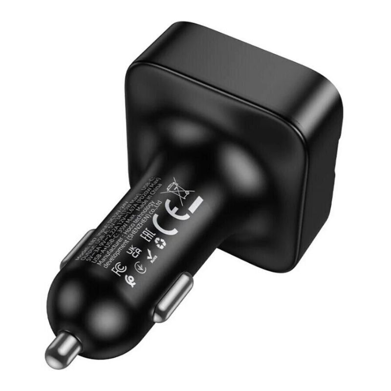 FM-модулятор в машину 3А 35W Hoco E87 Bluetooth/Type-C/USB чорний (E87)