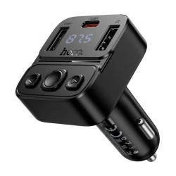 FM-модулятор в машину 3А 35W Hoco E87 Bluetooth/Type-C/USB чорний (E87)