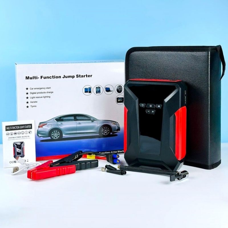 Пусковое устройство J16 12В 600-1800A с функцией Power Bank 39800mAh с компрессором (J16)