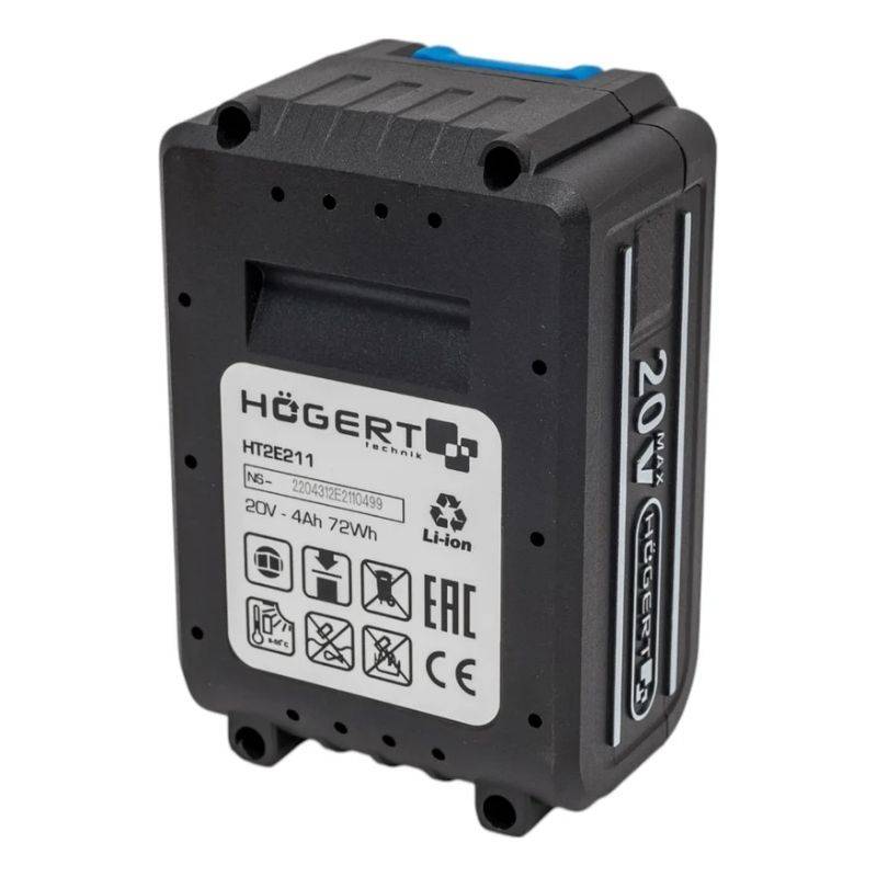 Аккумуляторная батарея 4.0 Ah для гайковерта Hogert HT2E200 (HT2E211)