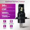 Светодиодные автолампы Carlamp Day Light Gen 2 H4 5800K 7500 Lm (DLG2H4)