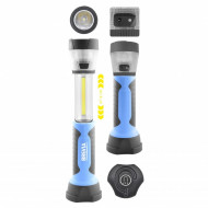 Лампа инспекционная Brevia LED 3W COB+1W LED+8LED телескоп 300lm 2000mAh адаптер AC 220 (11330)